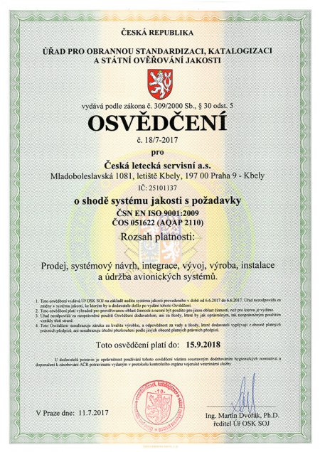 Certificate No. 18/8-2017